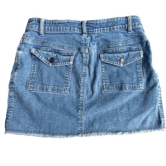 Mossimo Vintage Y2K Denim Jean Micro Mini Skirt Light Wash Festival Sz Womens 7 - Picture 2 of 7